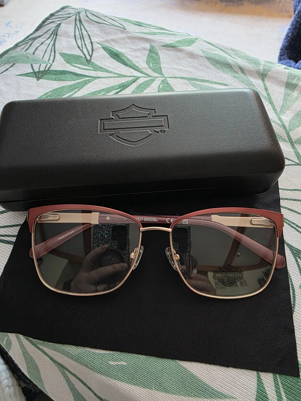 Harley-Davidson HD50076 073 Eyeglasses 56-15-140 Pink Gold RX Frames NEW